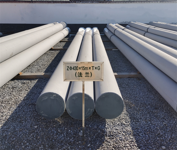 望谟430×15米×T×G砼电力电杆